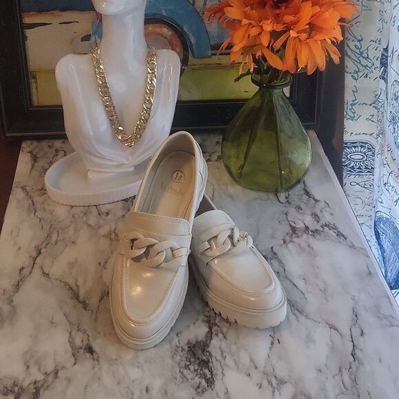 La Strada Loafer Street Beige Vegan Leather Women Moccasins Size EUR 38 ( US 8 ) - Picture 15 of 16